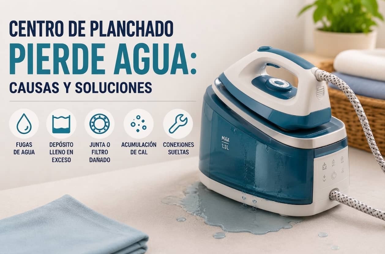 Centro de planchado pierde agua
