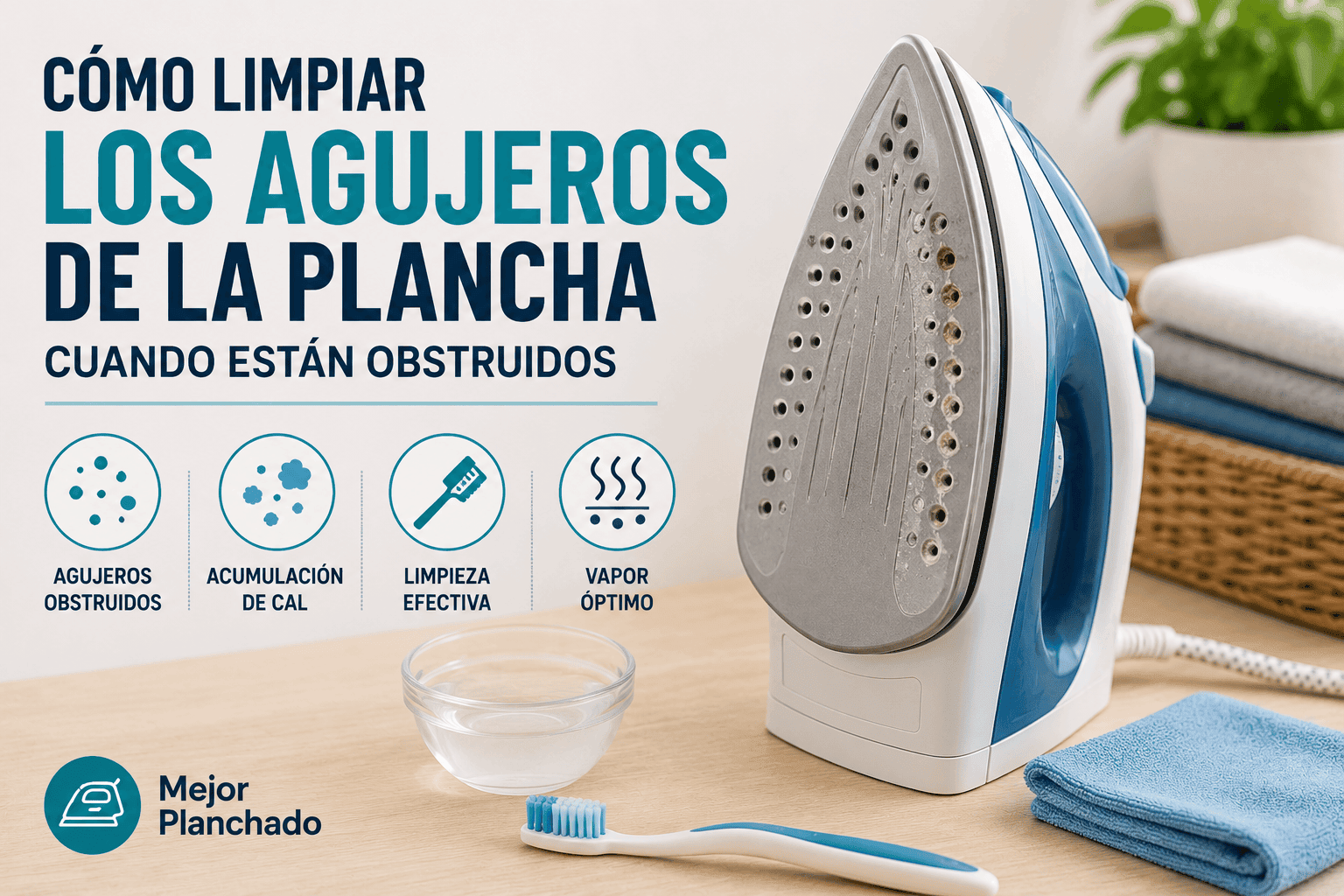 Cómo limpiar los agujeros de la plancha