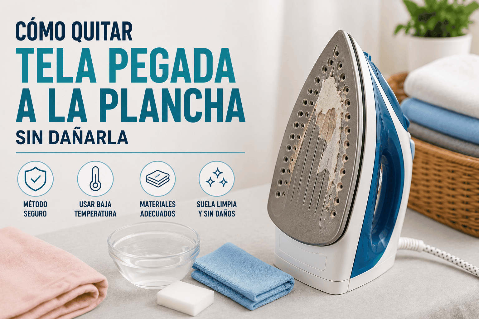 Cómo quitar tela pegada a la plancha