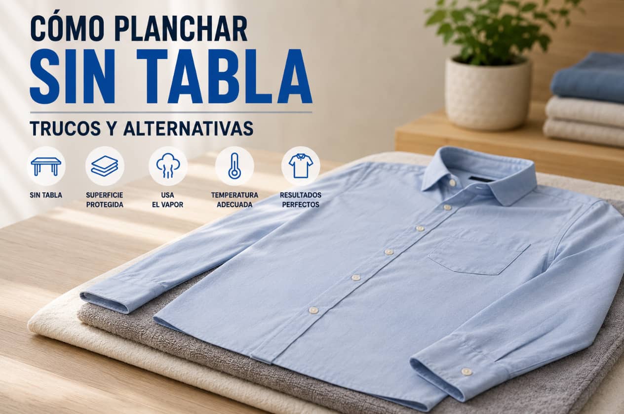 cómo planchar sin tabla